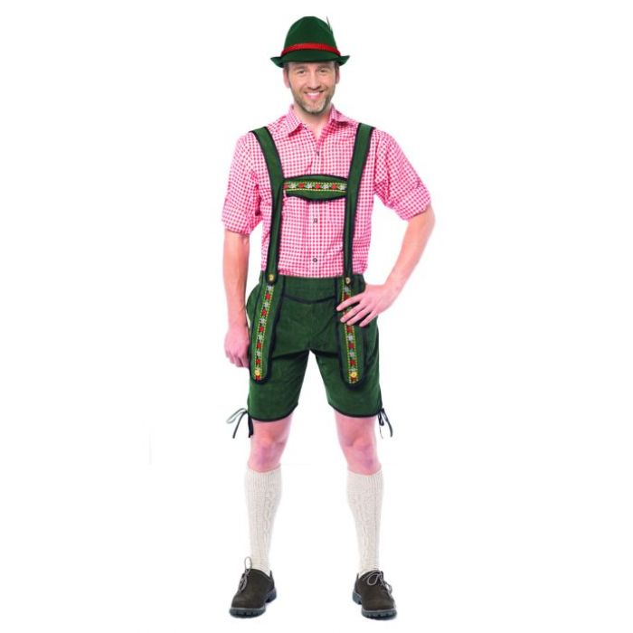 Tyroler lederhosen bukser Johann kort grøn