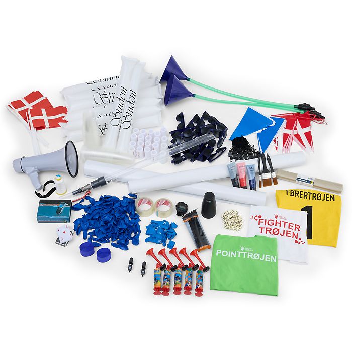 Blå studentervogn grundpakke deluxe