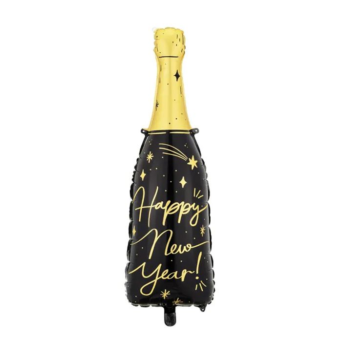 Champagne Happy New Year Folieballon - 98x39,5 cm