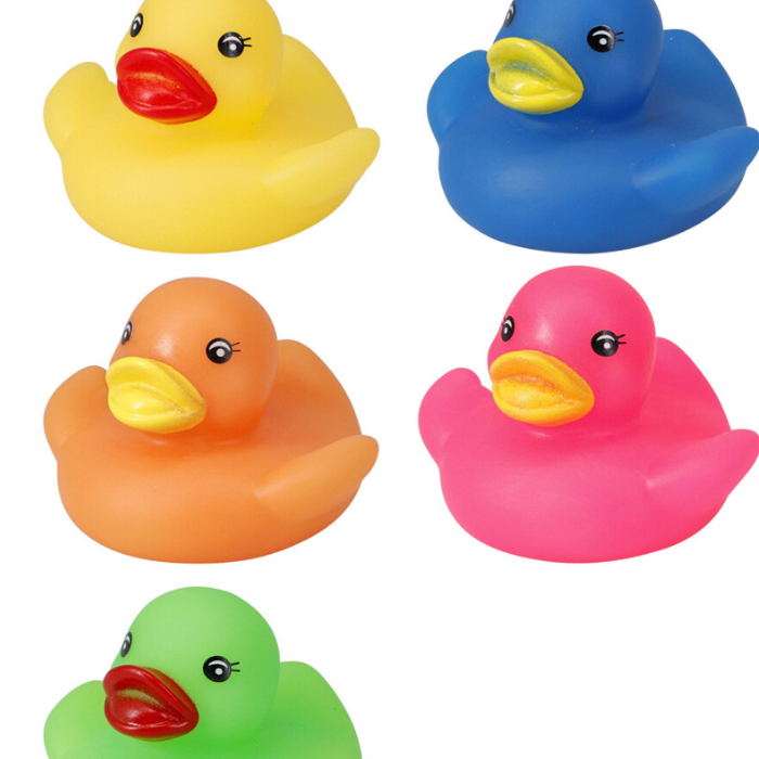 Badeænder multifarvede 5x - 5,5 cm