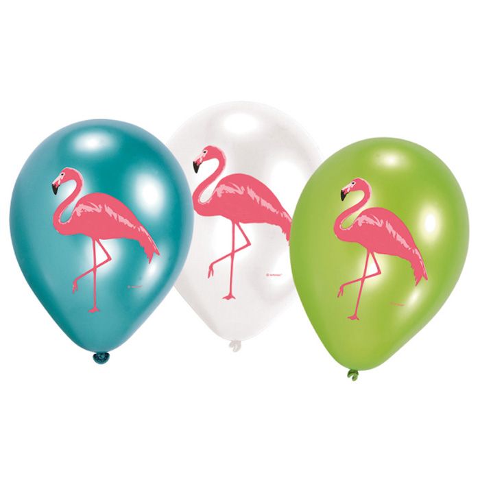 Flamingo Balloner 6x - 27,5 cm