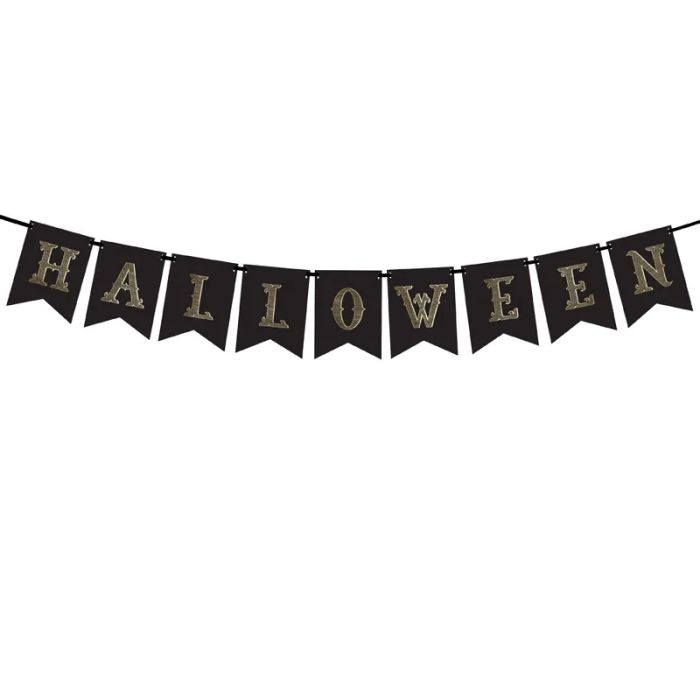 Halloween Sort Guirlande - 2,5 meter