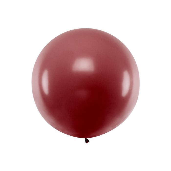 Kæmpe Pastel Bordeaux Ballon - 1 Meter