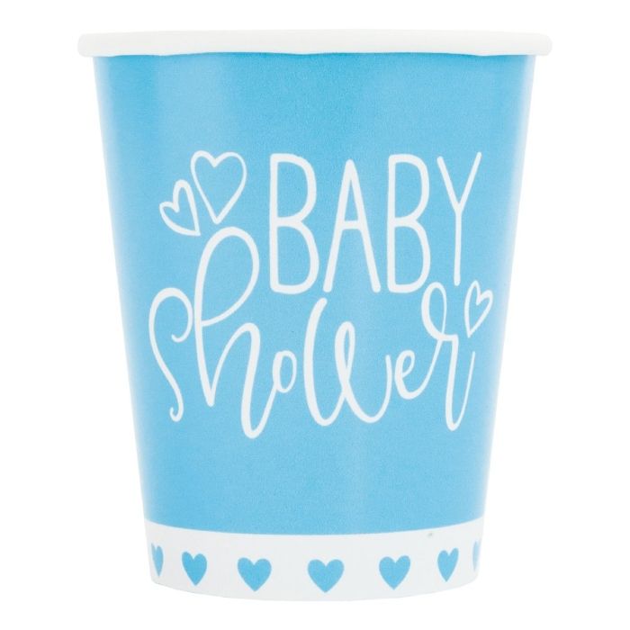 Babyshower papkrus blå 8x