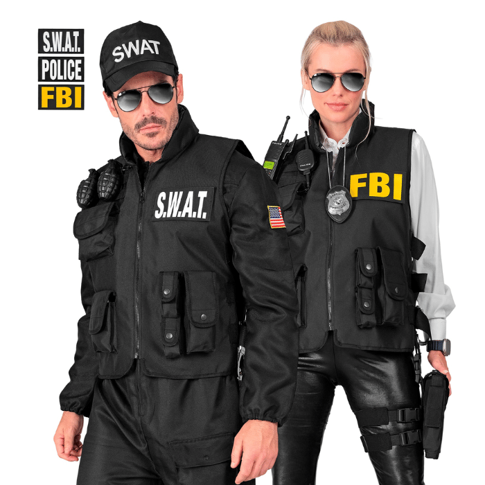 Politi vest med velcro - 3 slags