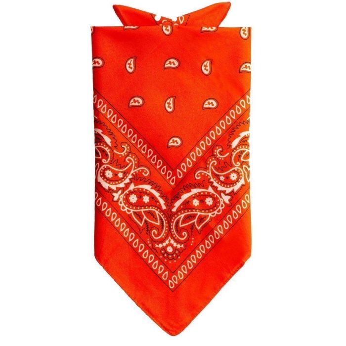 Bandana med traditionelt mønster orange 52x55 cm