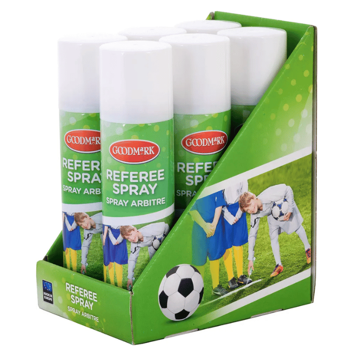 Hvid fodbold dommer markerings spray - 150 ml