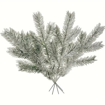 Kunstig gran med sne dekorationer 10x - 25 cm