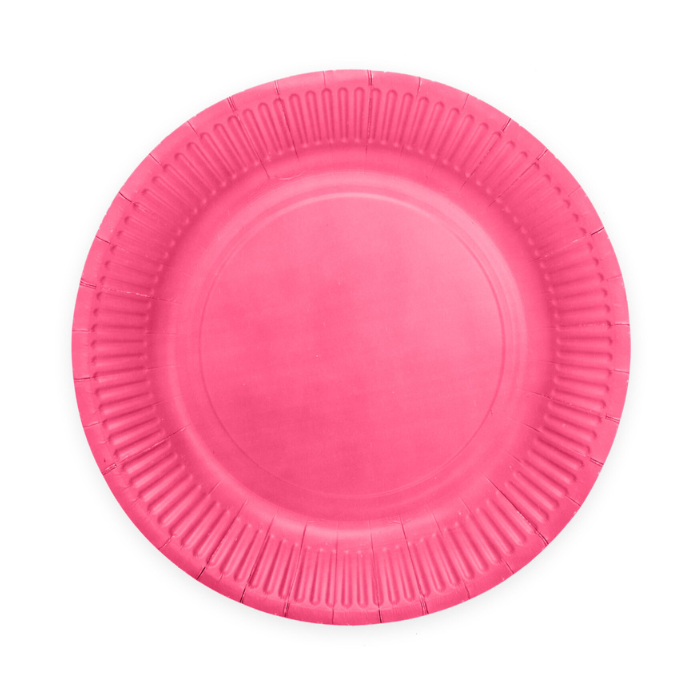 Pink pap tallerkner 8x - Ø 18 cm