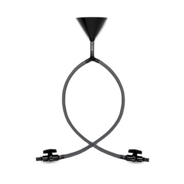 Dobbelt tragt ølbong sort