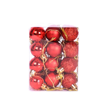 Røde julekugler 36x - 3 cm 