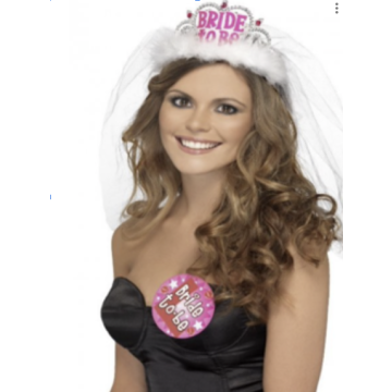 Bride To Be Tiara og Slør