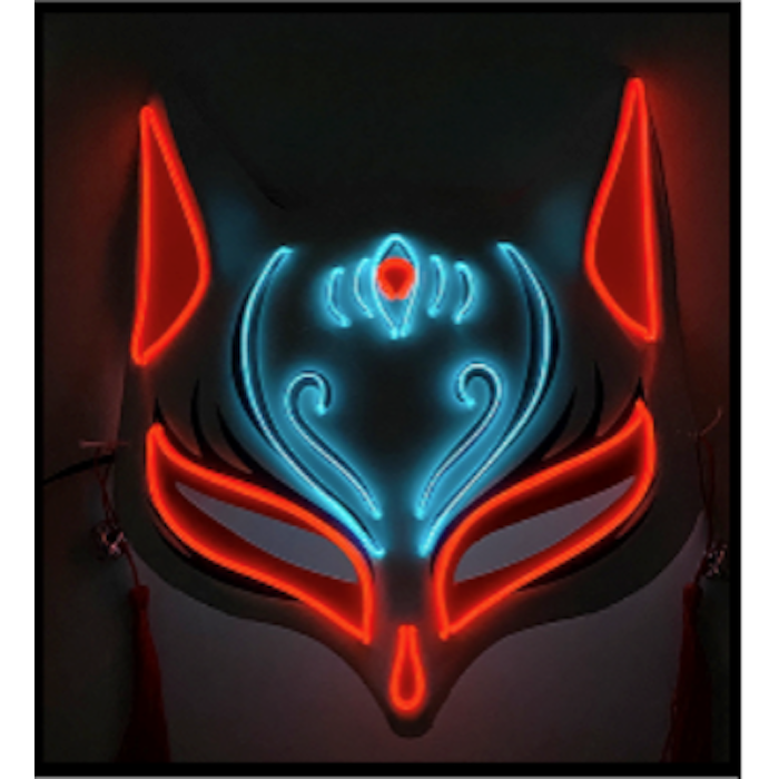 Japansk kat LED maske som lyser i mørke 