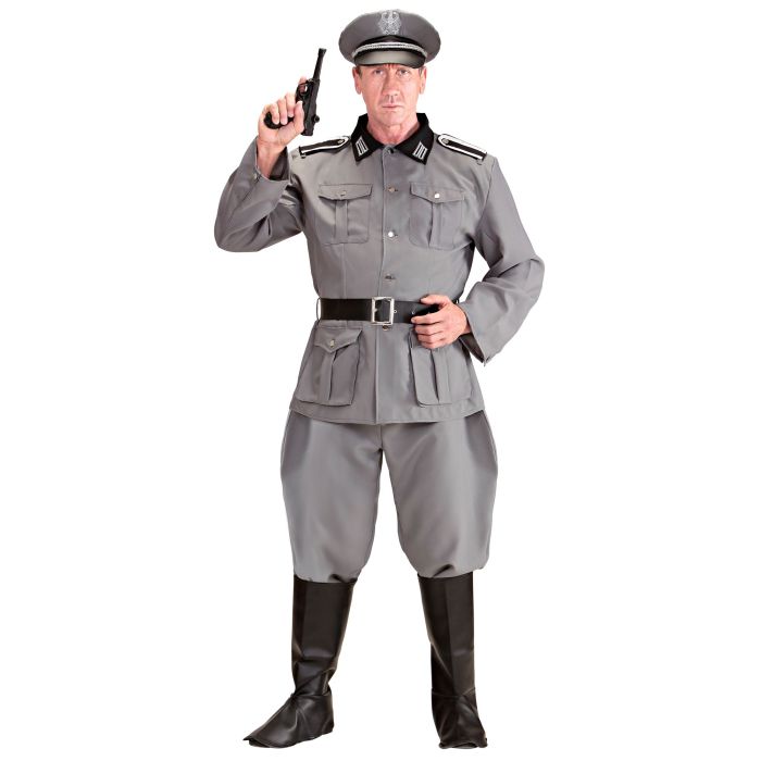 Tysk soldat kostume til herrer i grå