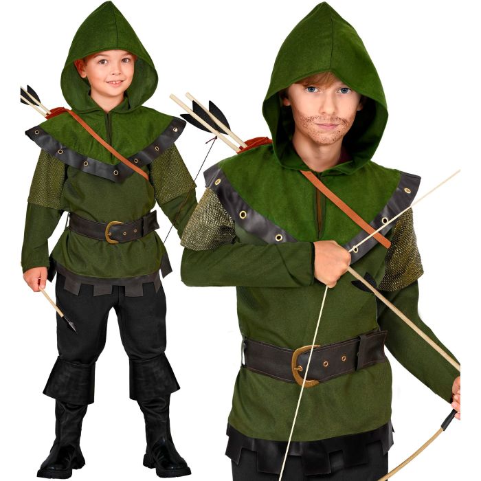 Robin Hood kostume til drenge - 2 dele