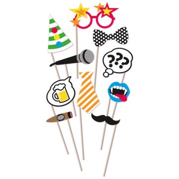 Photo Booth rekvisitter Mix 10x