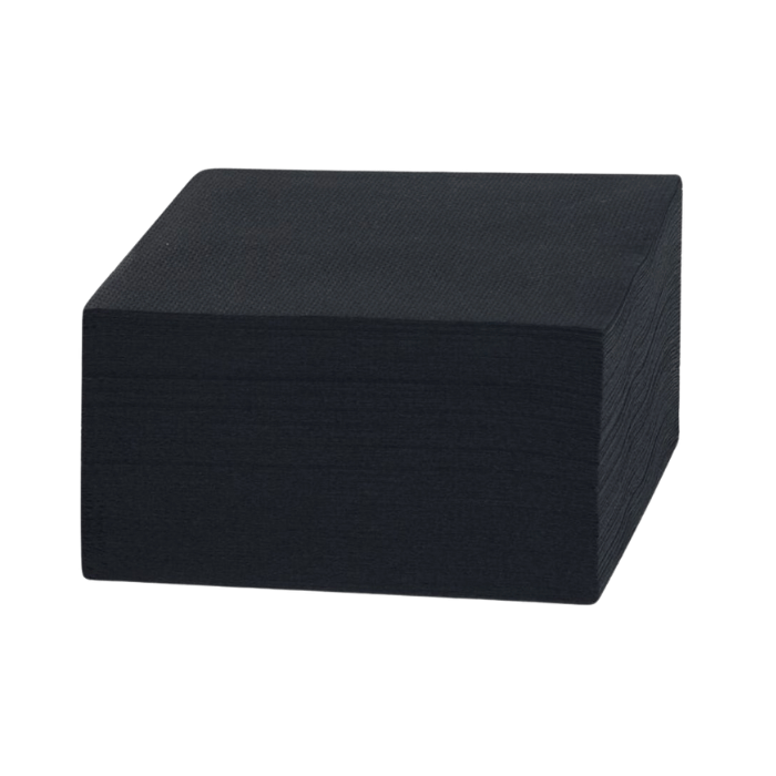 20x20 cm servietter 150x sorte 2-lags
