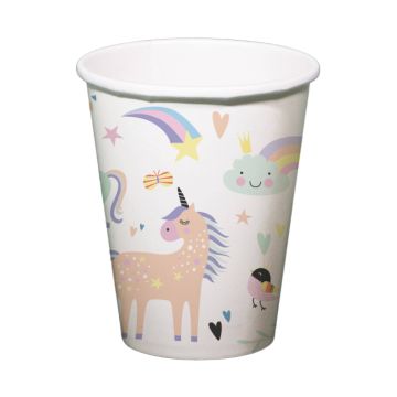 Papkrus med enhjørning motiver 6x - 250 ml