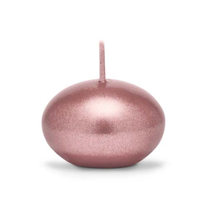 Flyde stearinlys metallic rose gold 5x - 4 cm