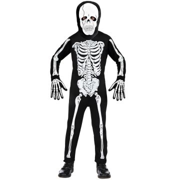 Skelet kostume til drenge med maske