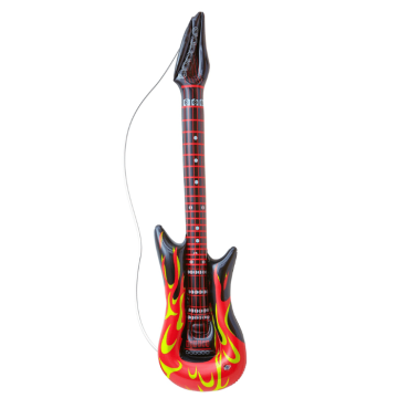 Oppustelig flamme rock guitar - 95 cm