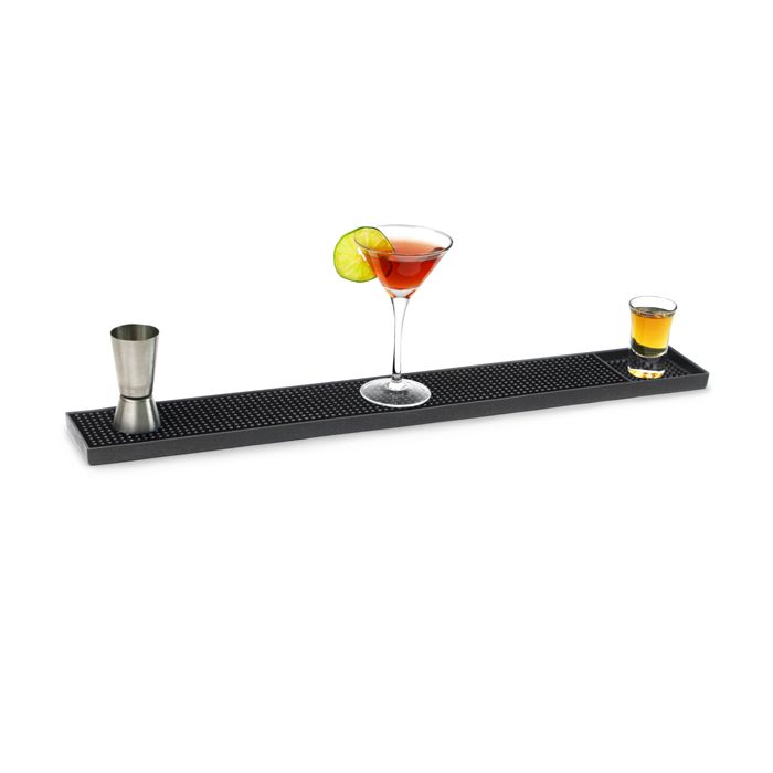 Barmåtte sort PVC - 60x8x1 cm