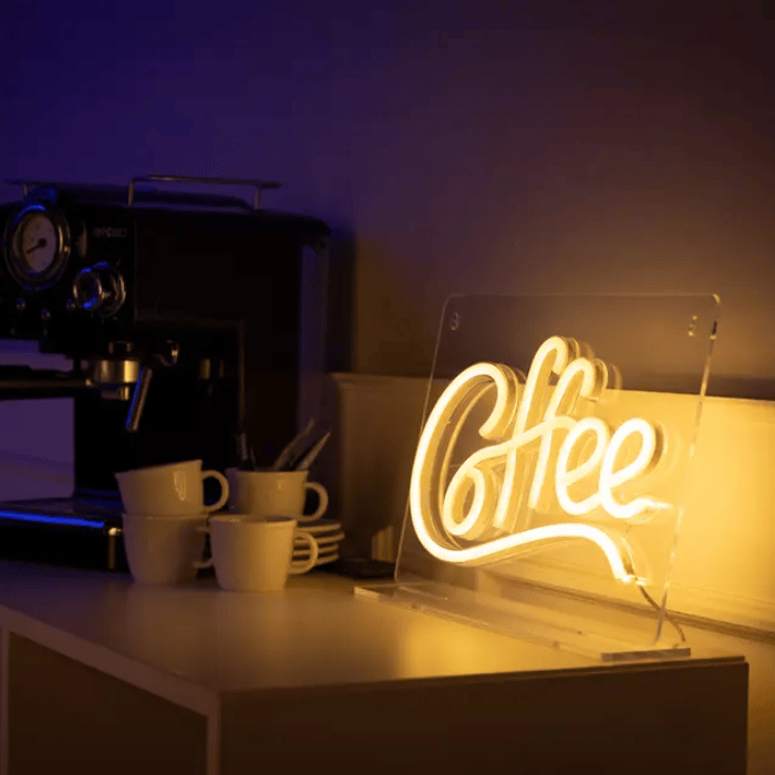 Coffee neon LED skilt - 22,5x35 cm