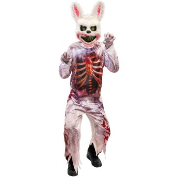 Zombie kanin kostume til børn i hvid