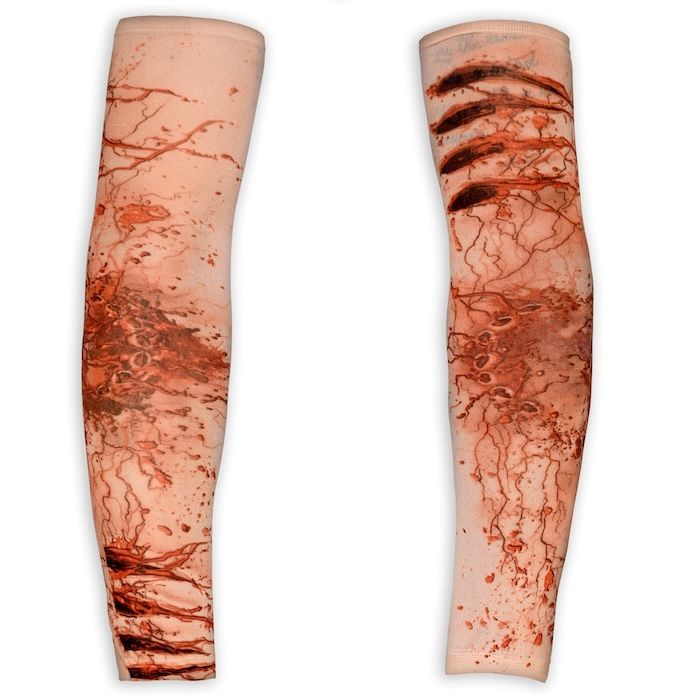 Realistiske blodige armsleeves sår & flænger