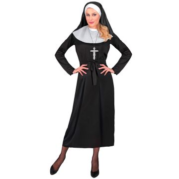 Nonne kostume til damer - 3 dele