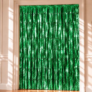 Grøn Glimmerforhæng - 100 x 240 cm