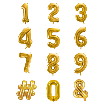 Tal Balloner guld - 35 cm