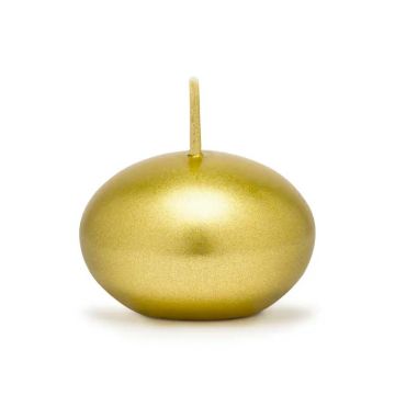 Flydende Stearinlys Metallic Guld 5x - 4 cm