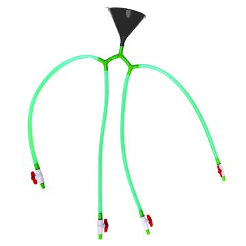 4 Dobbelt Tragt Ølbong - 1,5 L