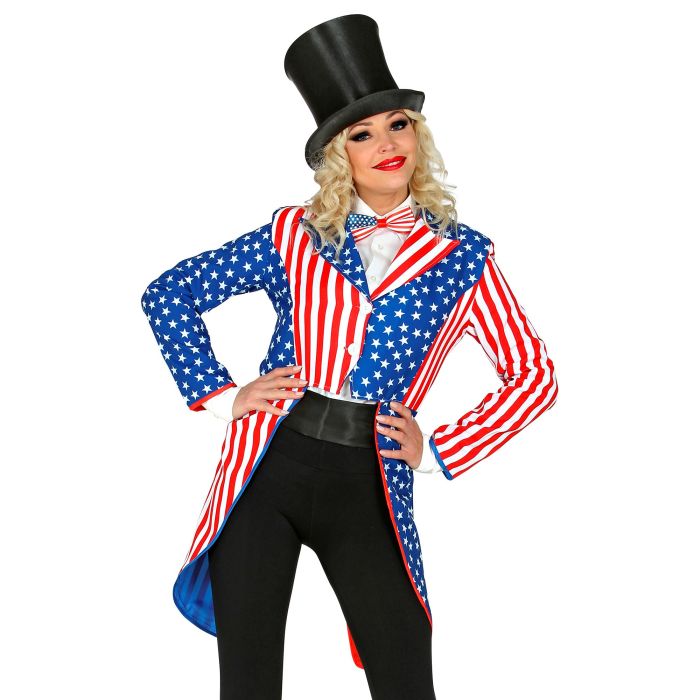 USA-jakke til damer med stjerner og striber