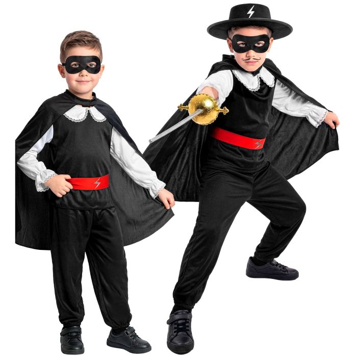 Maskeret helt kostume med kappe