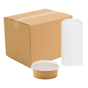 1200 ml låg til skål 300x engangs papbowle