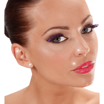 Ansigtssten rhinestone piercing - sæt af 2