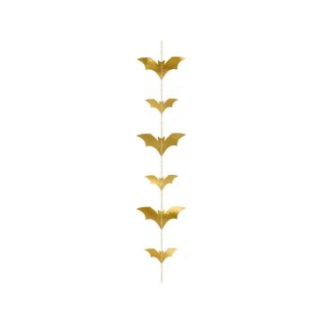 Guld Flagermus Guirlande - 1,5 Meter
