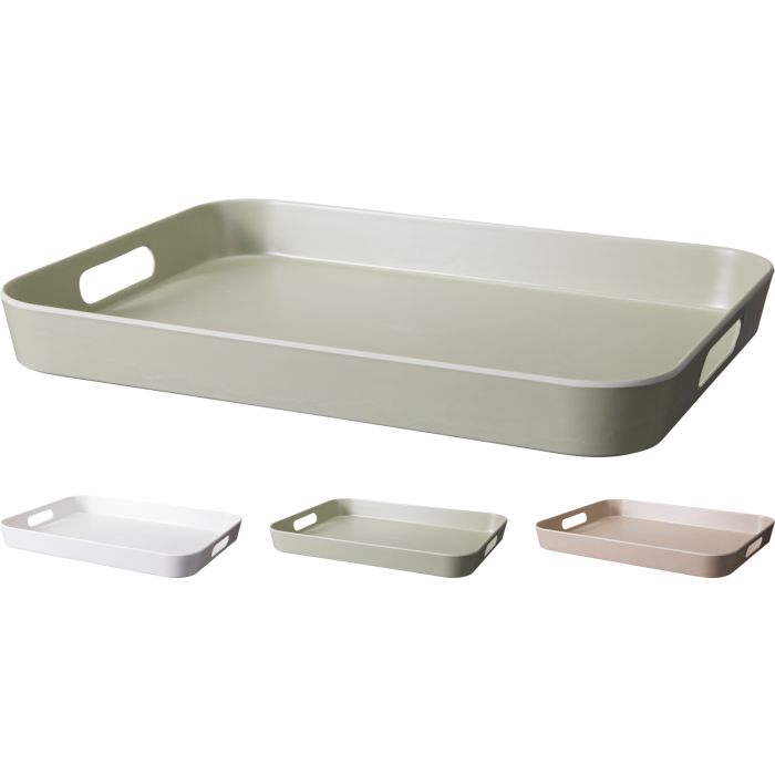 Rektangulær serveringsbakke med greb 41x31 cm