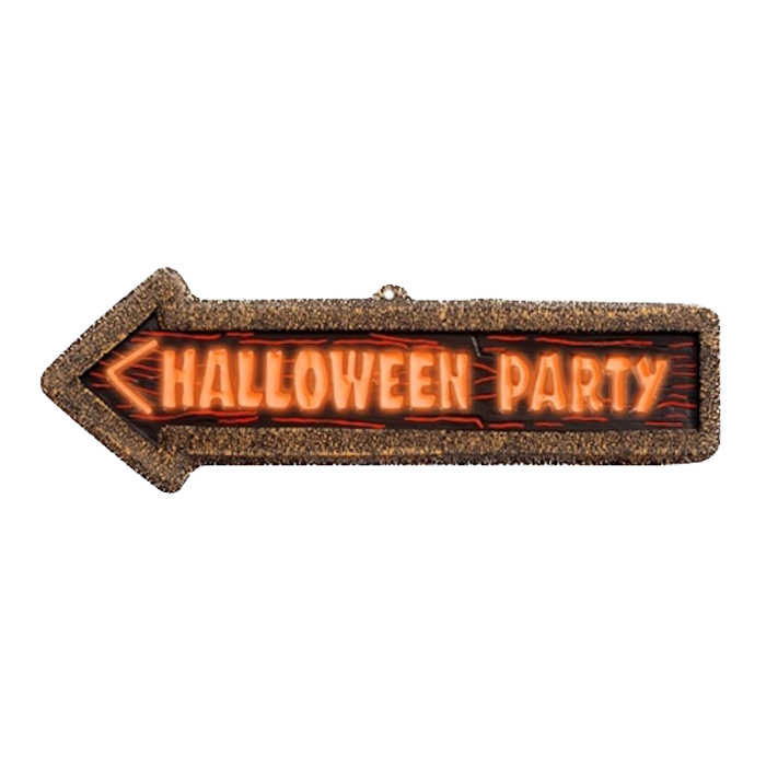 Neon Halloween Skilt - 56 x 17 cm
