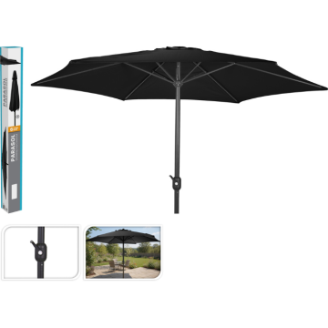 Sort parasol 300x300x248 cm 
