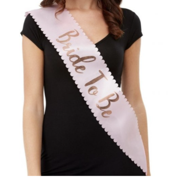 Rosegold Bride To be skråbånd