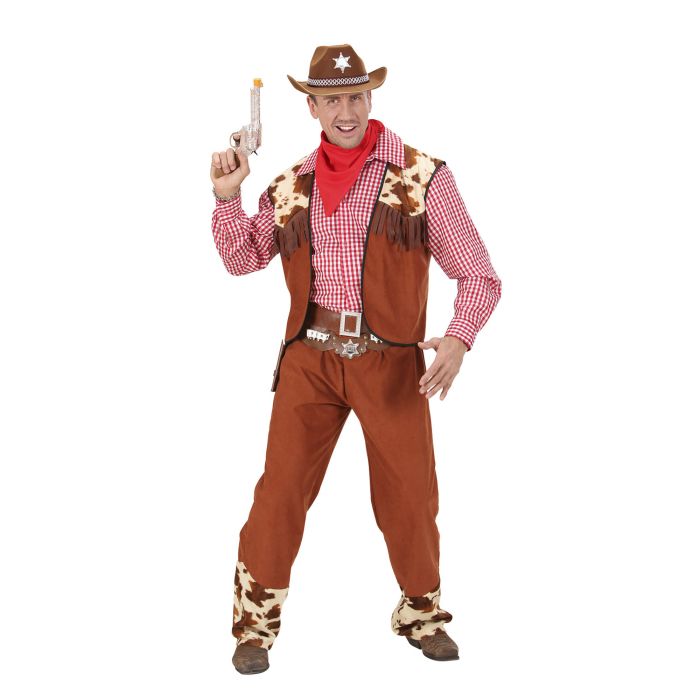 Cowboy kostume med skjorte og vest