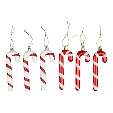 Julestokke i snor rød og hvid 6x Det Gamle Apotek