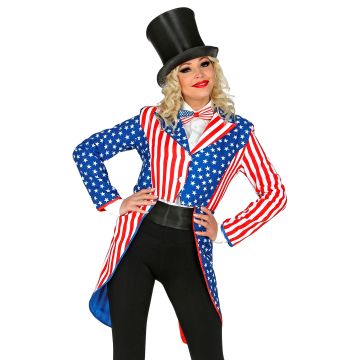 USA-jakke til damer med stjerner og striber