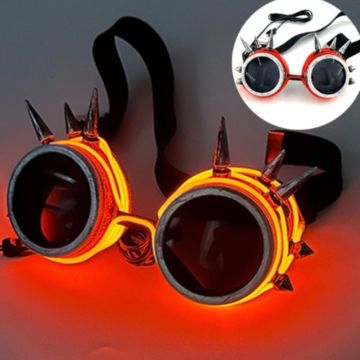 LED brille med pigge orange