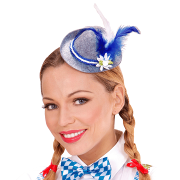 Blå/grå mini tyrolerhat