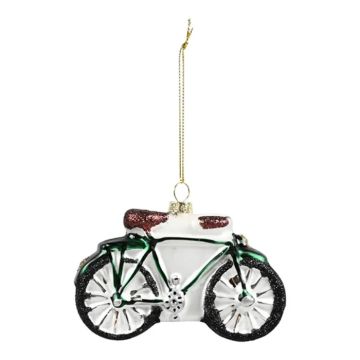 Glimmer cykel med guld snor til ophæng Det Gamle Apotek