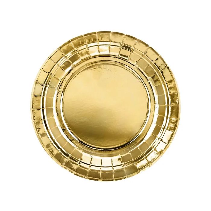 Guld Tallerkener 6x - 23 cm